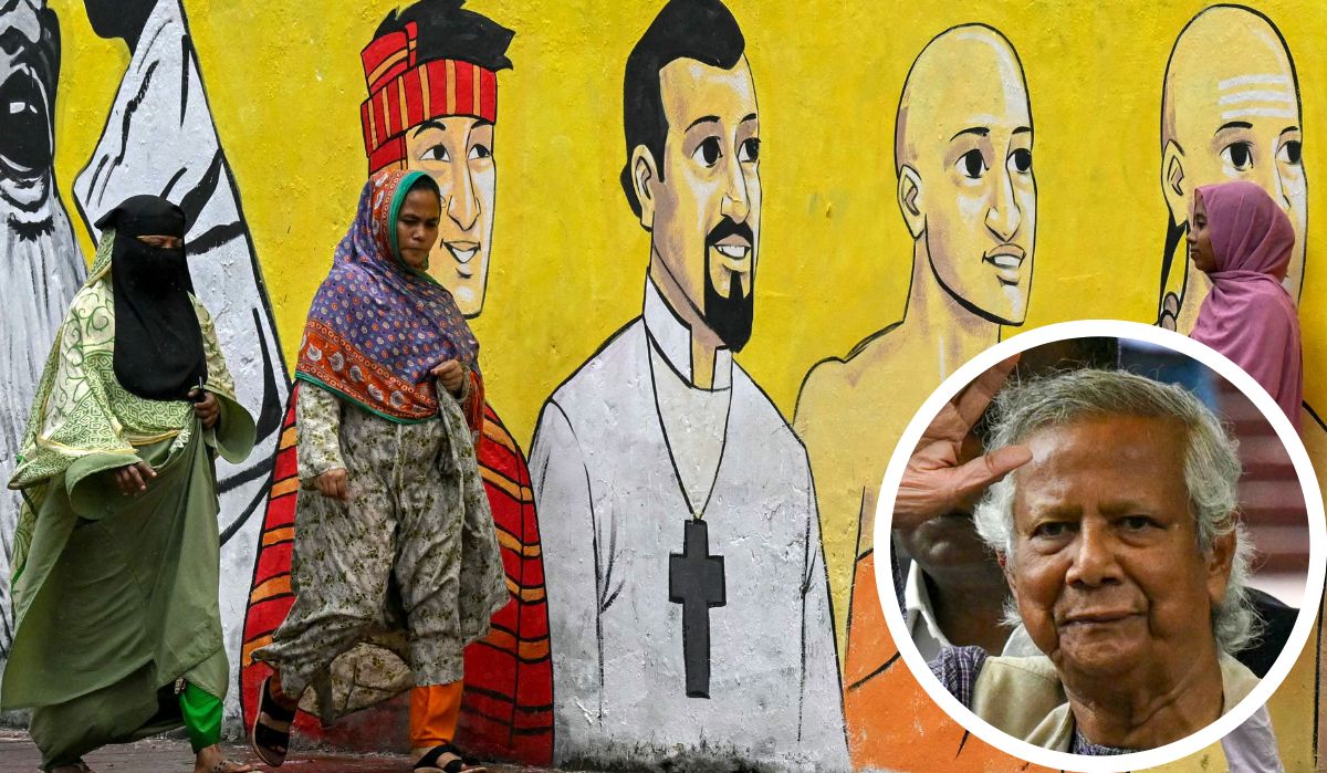 Muhammad Yunus urged leaders of student protesters to protect the minorities | AFP