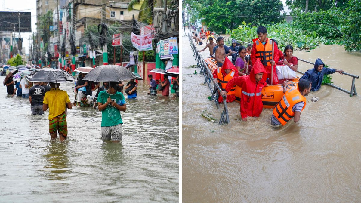 Floods displaced lakhs of people in Bangladesh and Tripura | AFP/PTI