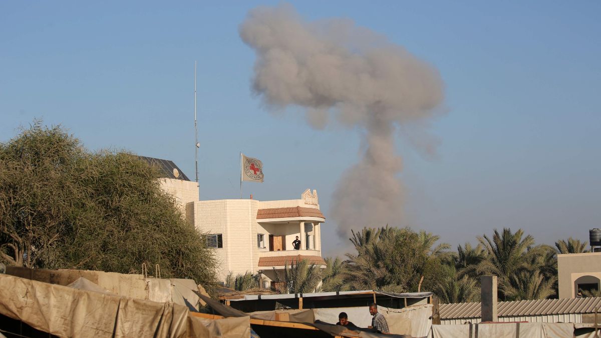 Smoke billows over Deir al-Balah, in the central Gaza Strip during Israeli bombardment on August 25, 2024, amid the ongoing conflict between Israel and the Palestinian militant group Hamas | AFP
