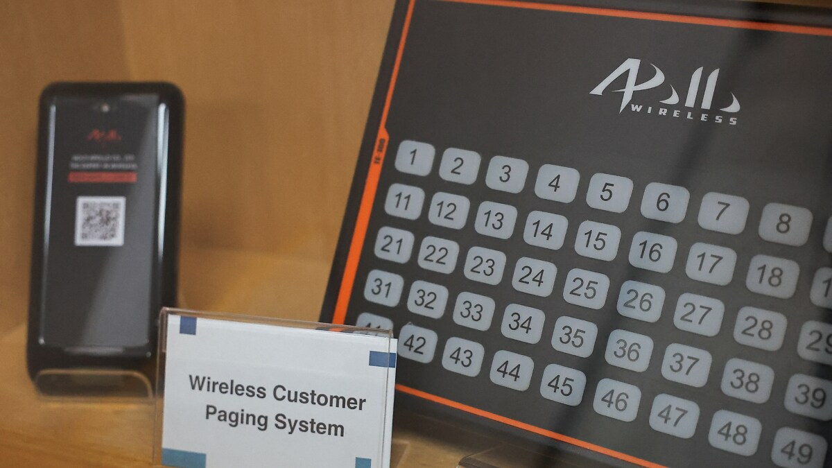 Pagers on display at the Gold Apollo office in New Taipei City, Taiwan | Reuters
