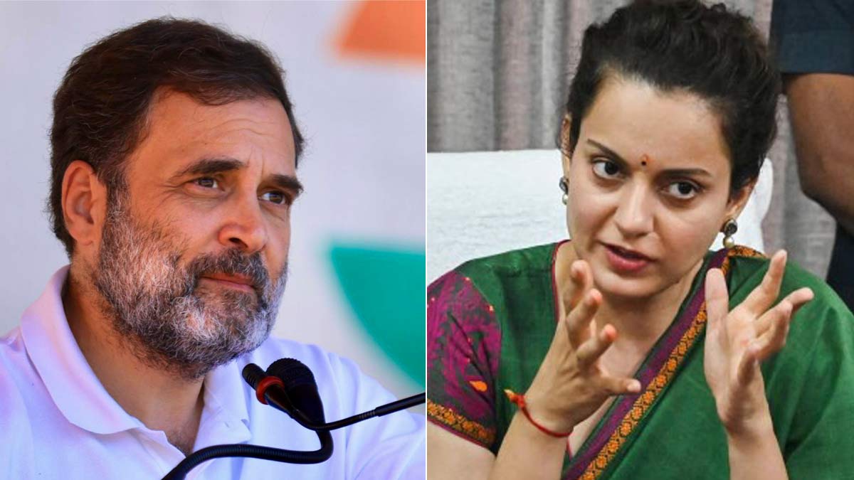 Congress leader Rahul Gandhi and BJP MP Kangana Ranaut | PTI