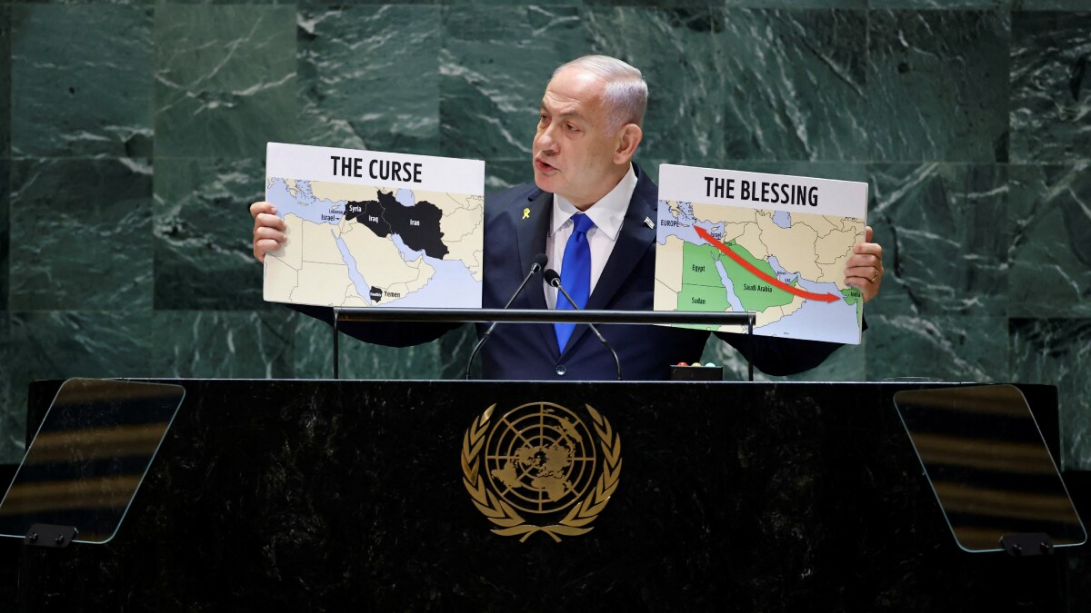 Israel Prime Minister Benjamin Netanyahu addresses the 79th United Nations General Assembly at U.N. headquarters in New York | Reuters