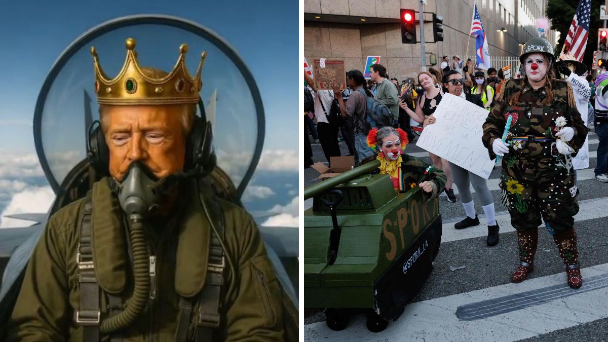 trumps ai generated video no kings protesters  - 1