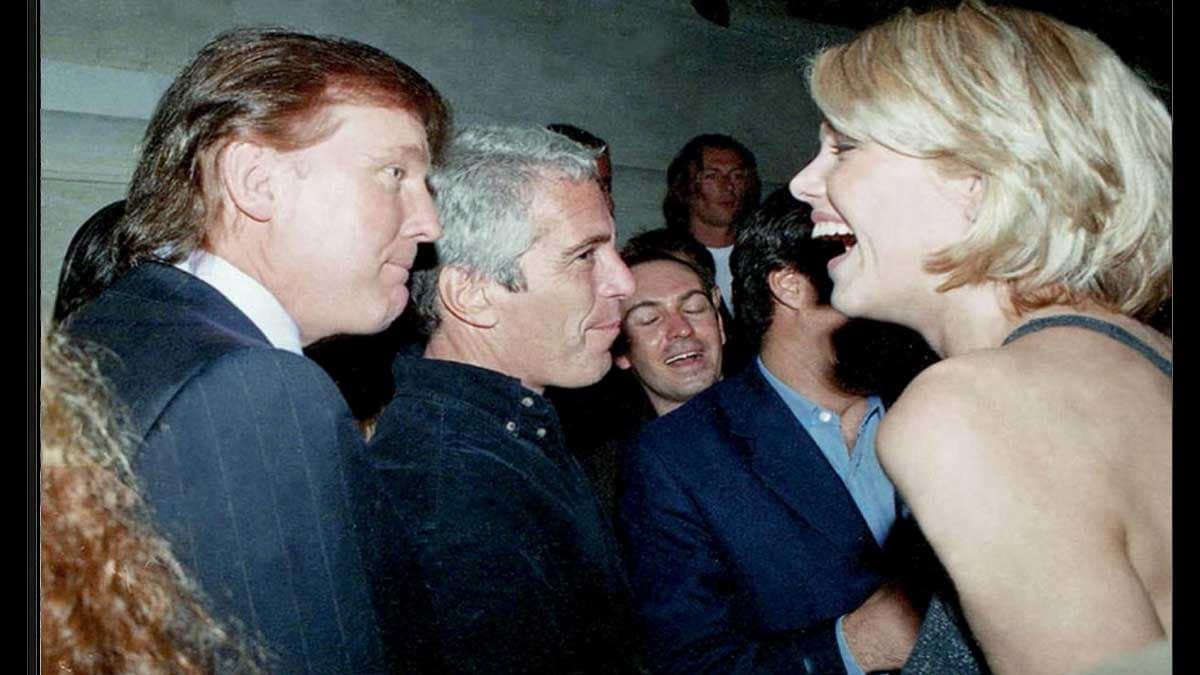 A handout photograph shows US President Donald Trump with the late financier and convicted sex offender Jeffrey Epstein | Reuters