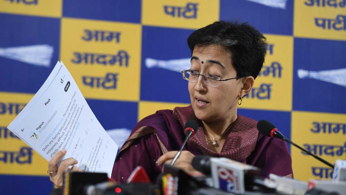 AAP leader Atishi during a press conference in Delhi | Kritajna Naik