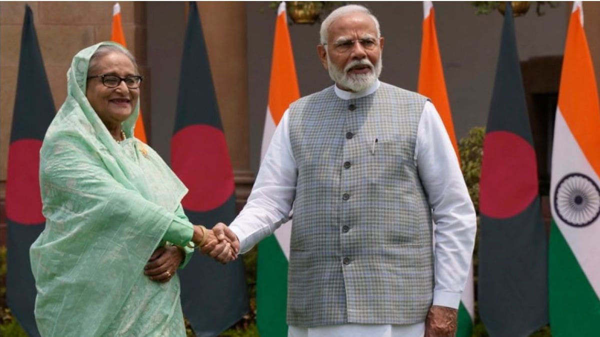 Sheikh Hasina with Narendra Modi