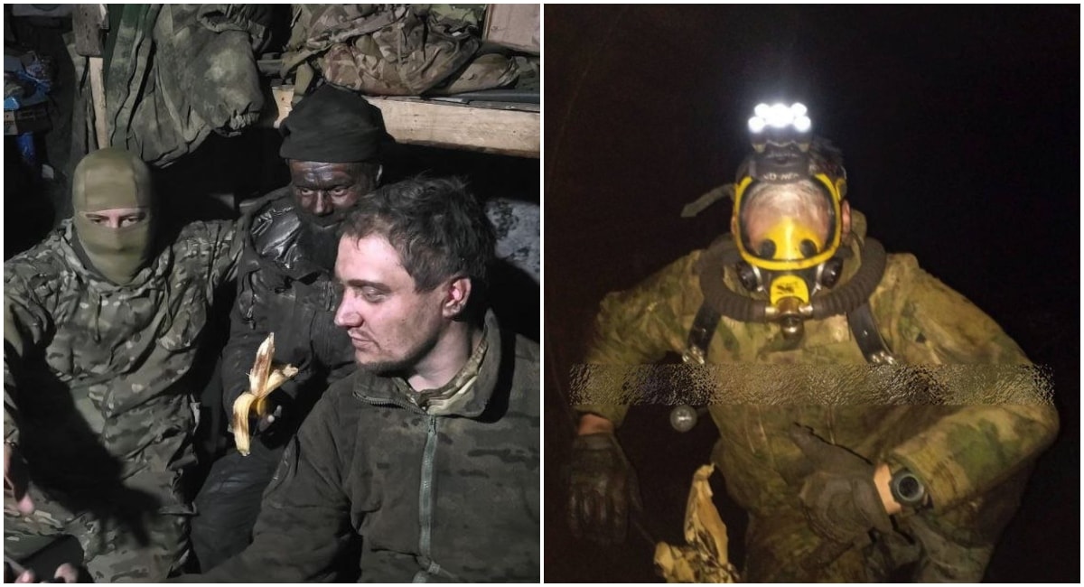 Russian soldiers during the gas pipeline missions in Kursk | X