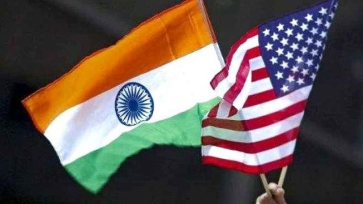 Indian and US national flags