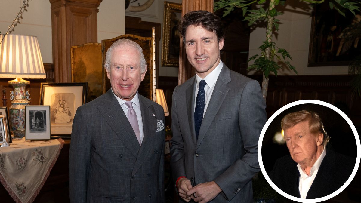 King Charles meets Canadian Prime Minister Justin Trudeau at the Sandringham Estate in Norfolk, Britain on March 3, 2025 | Reuters 