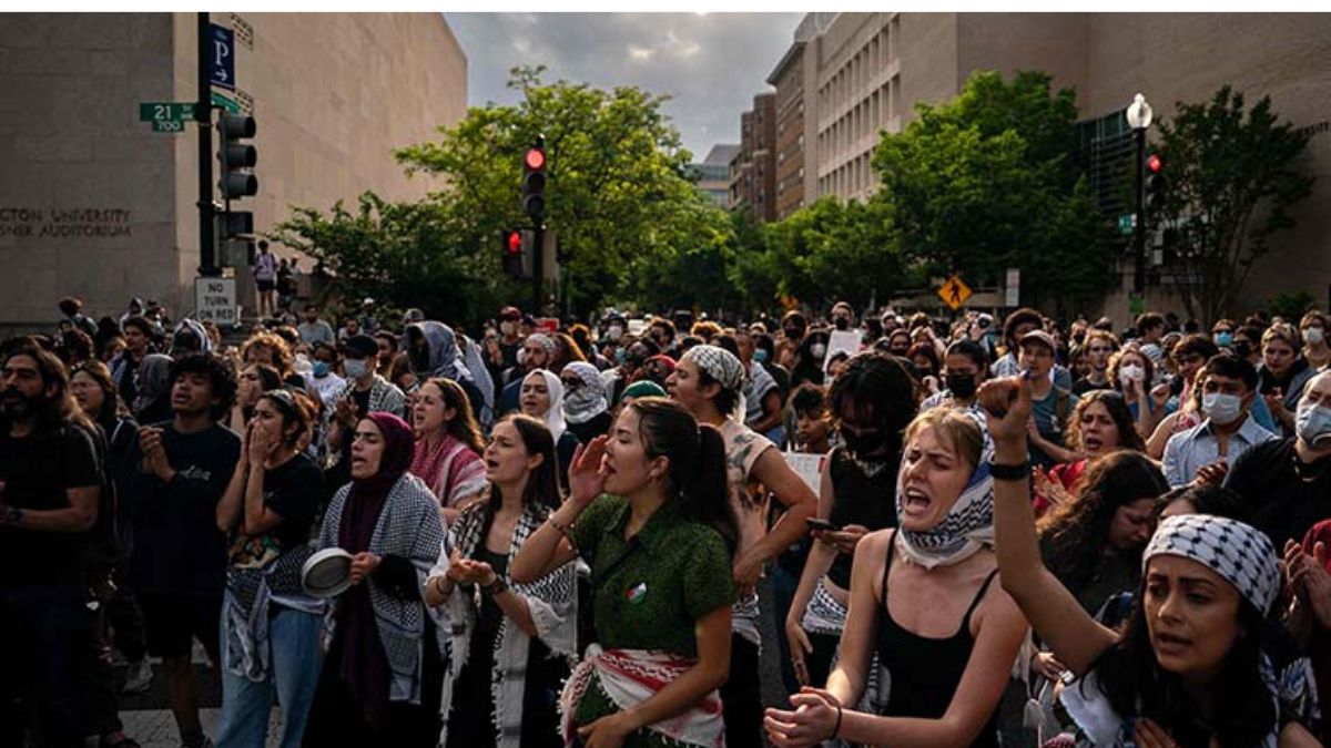 Student demonstrators at George Washington University in Washington, DC | [File] Getty Images