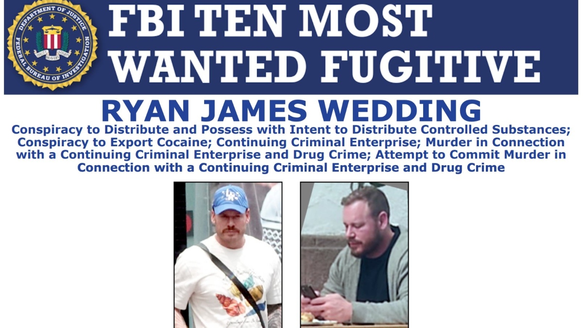 FBI Ten MOST WANTED Fugitives: Former Canadian Winter Olympic star Ryan Wedding is wanted for multiple murders and drug trafficking between Colombia, Mexico, Southern California and Canada