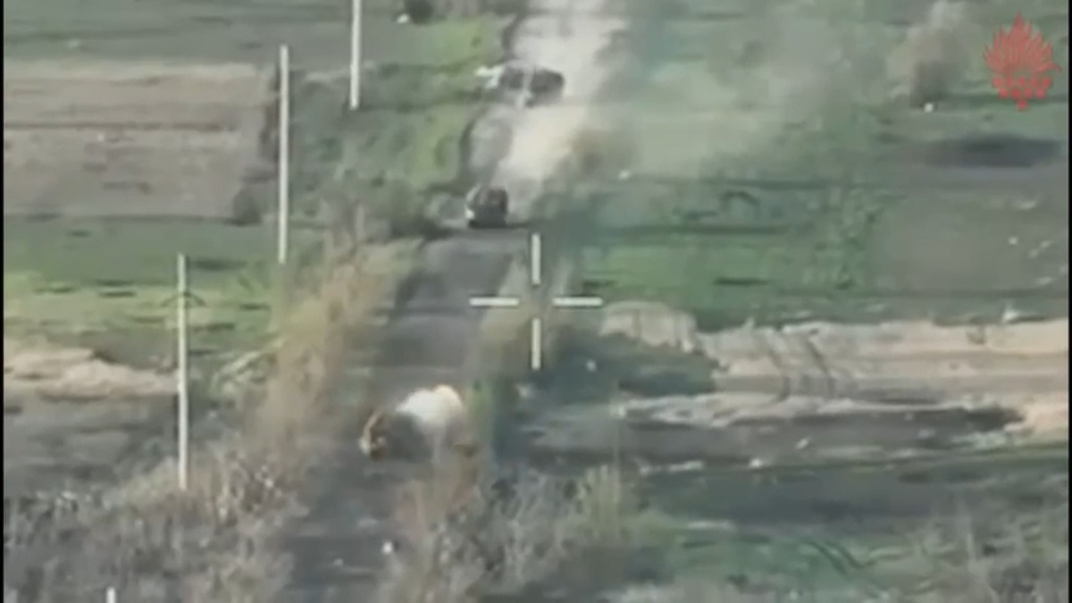 The videos showed Russian convoys being hit by Ukraine The videos showed Russian convoys being hit by Ukraine
