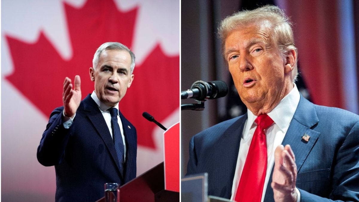 Canada PM Mark Carney; US President Donald Trump