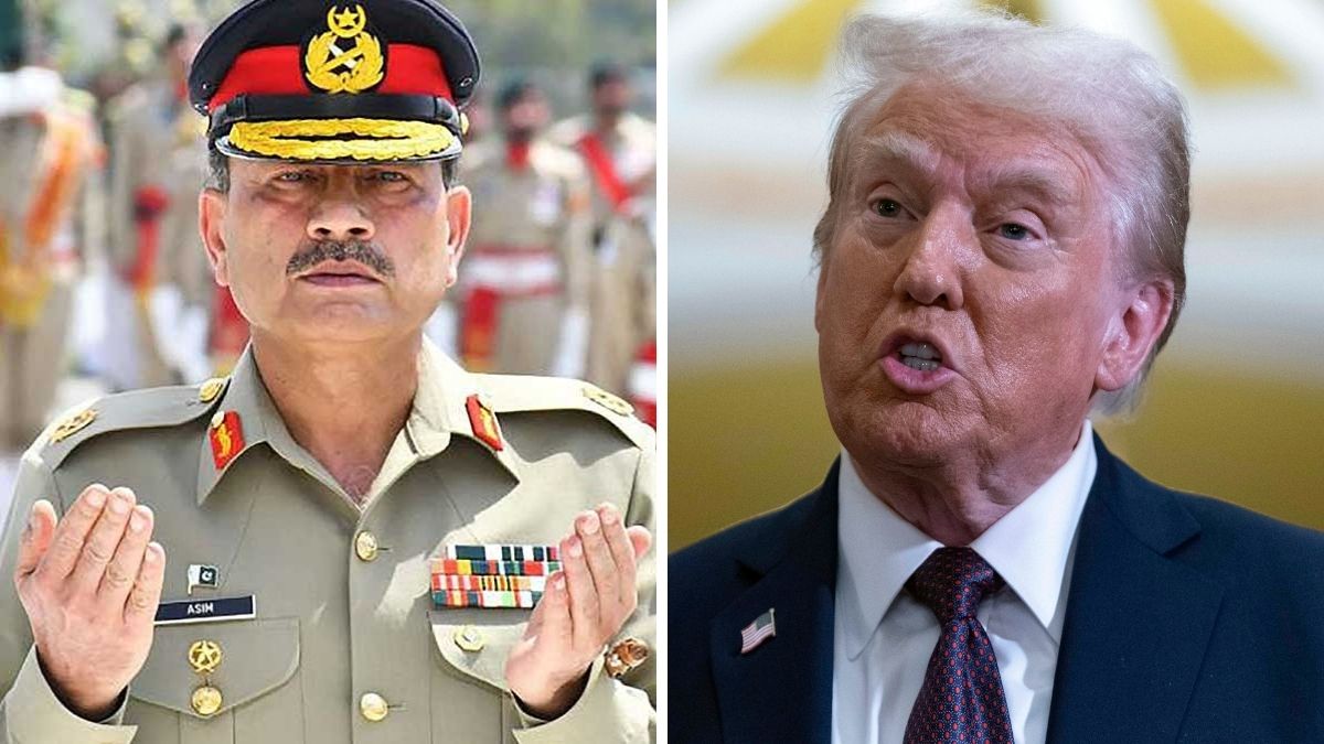 Pakistan Army chief Asim Munir. (Right) US President Donald Trump | X 
