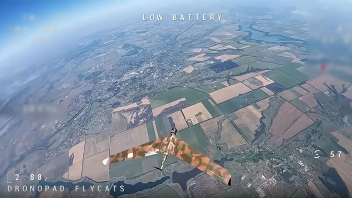 Ukrainian FPV drone shot of ZALA  - 1