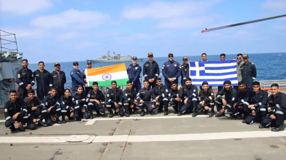 Image of Indo-Greek Naval personnel used for representation | X