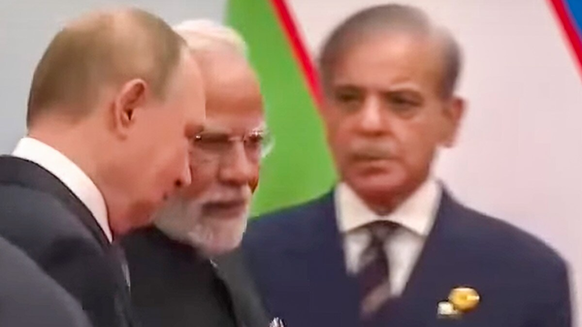 Prime Minister Narendra Modi with Russian President Vladimir Putin at the 25th SCO Heads of State Council Summit, in Tianjin, China. Pakistan Prime Minister Shehbaz Sharif also seen
