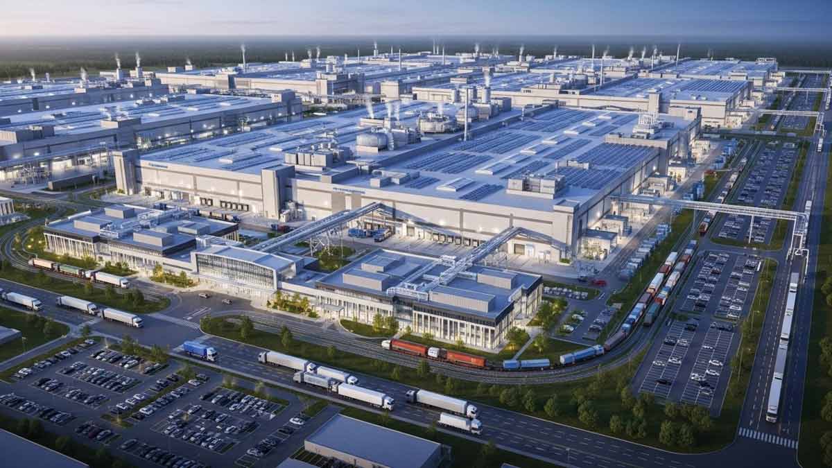 Representative image of a modern-day gigafactory (AI image)