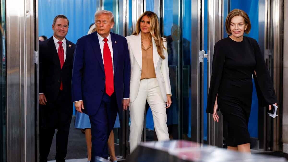 US President Donald Trump and first lady Melania Trump arrive to attend the 80th United Nations General Assembly | Reuters