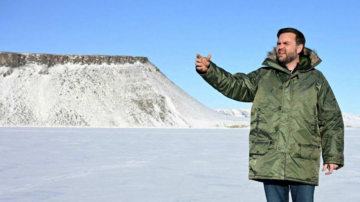 (File) US Vice President JD Vance tours the US military's Pituffik Space Base in Greenland | Reuters