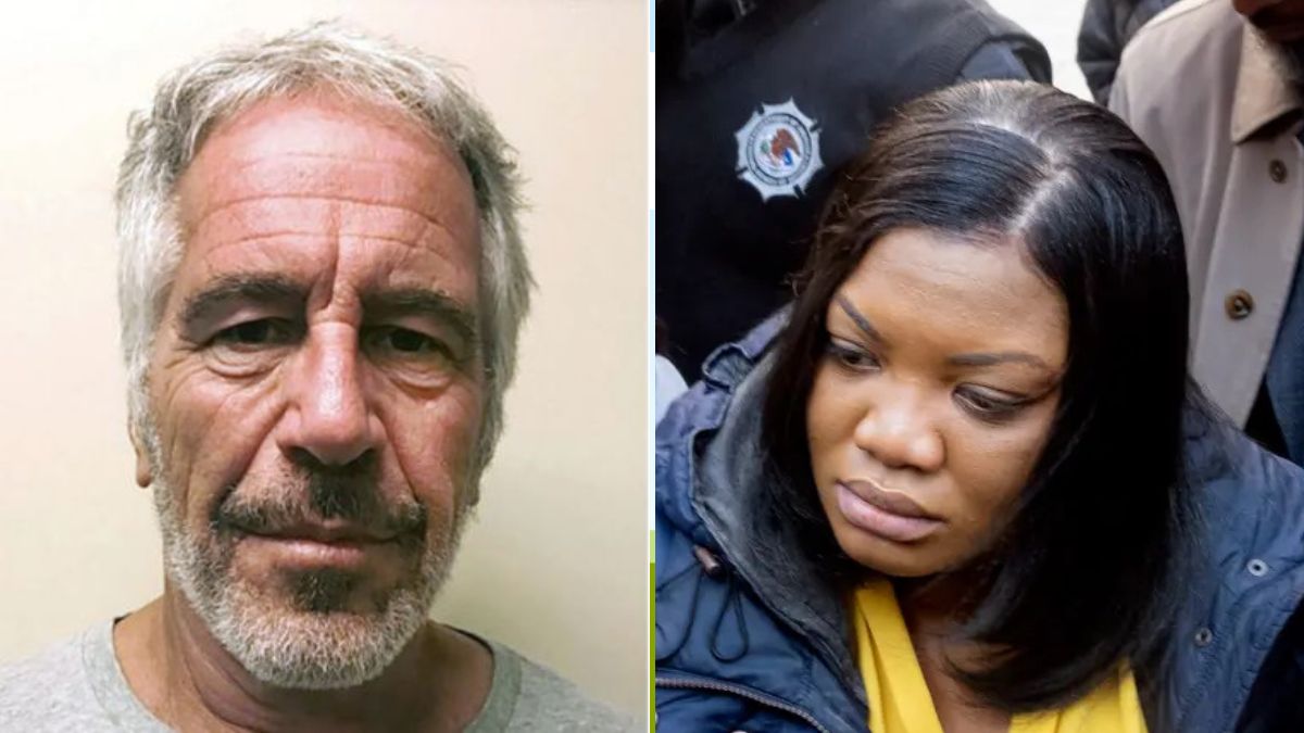 Notorious sex offender Jeffrey Epstein (L) and Tova Noel (R), one of his prison guards at the time of his alleged death in his cell | AP