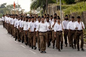 RSS route march in Pushkar, Rajasthan | AFP