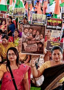Assam BJP Mahila Morcha activists take out a protest against the opposition over the women's reservation bill | PTI