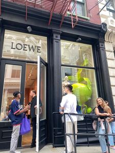 The queue outside Loewe’s Soho store