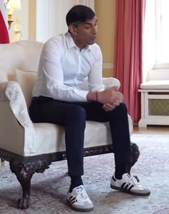 British PM Rishi Sunak in a pair of Adidas Samba sneakers | Instagram@rishisunakmp