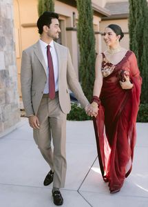 Bride Rasnoor Thind in Sabyasachi for her engagement in California | Instagram@bridesofsabyasachi