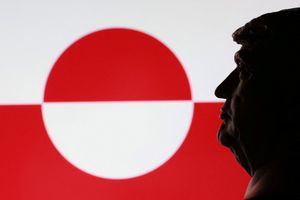 A 3D printed miniature of Donald Trump and the Greenland flag | Reuters