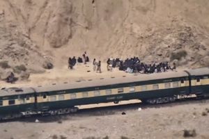 Rebels of Balochistan Liberation Army after attacking a train | PTI