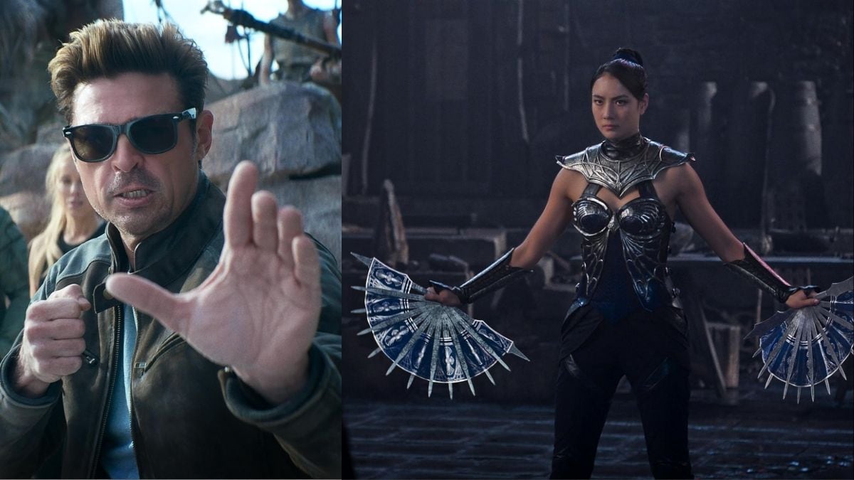 Karl Urban as Johnny Cage and Adeline Rudolph as Princess Kitana (R) in ‘Mortal Kombat II’ | New Line Cinema