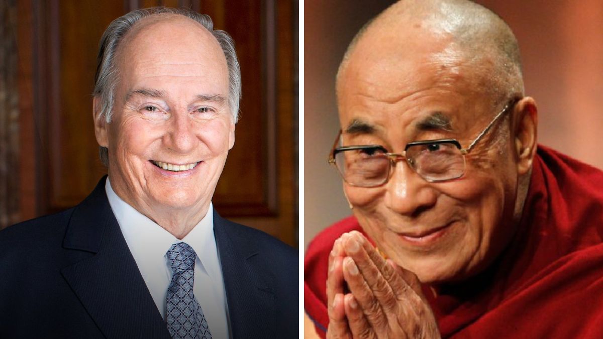 Prince Karim Aga Khan (Right) Dalai Lama