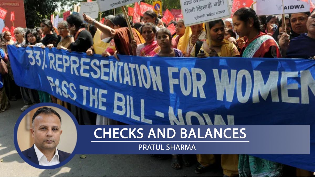 [File] Activists from the All India Democratic Women's Association (AIDWA) demand the the passage of the Women's Reservation Bill near the Parliament House in 2011 in New Delhi | AFP