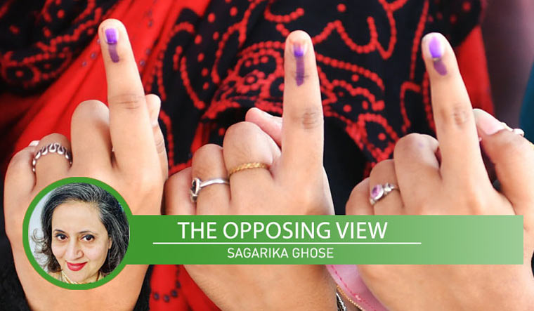 Sagarika Ghose voting