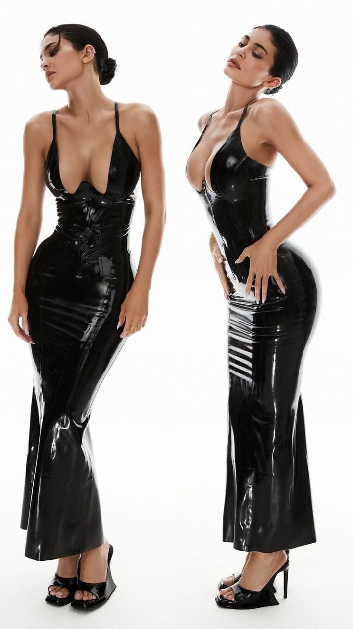Kylie Jenner sizzles in revealing latex outfit by Poster Girl